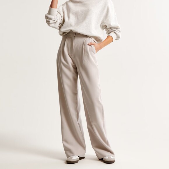 Abercrombie & Fitch Sloane Wide Leg High Rise Pants 28 / 6 Short NWT - Picture 1 of 8